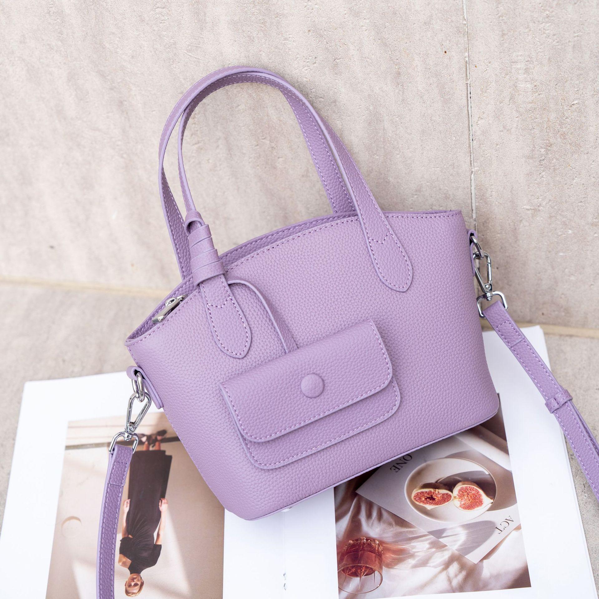 

Сумка На Плечо Мода Однотонная Сумка Через Плечо фиолетовый