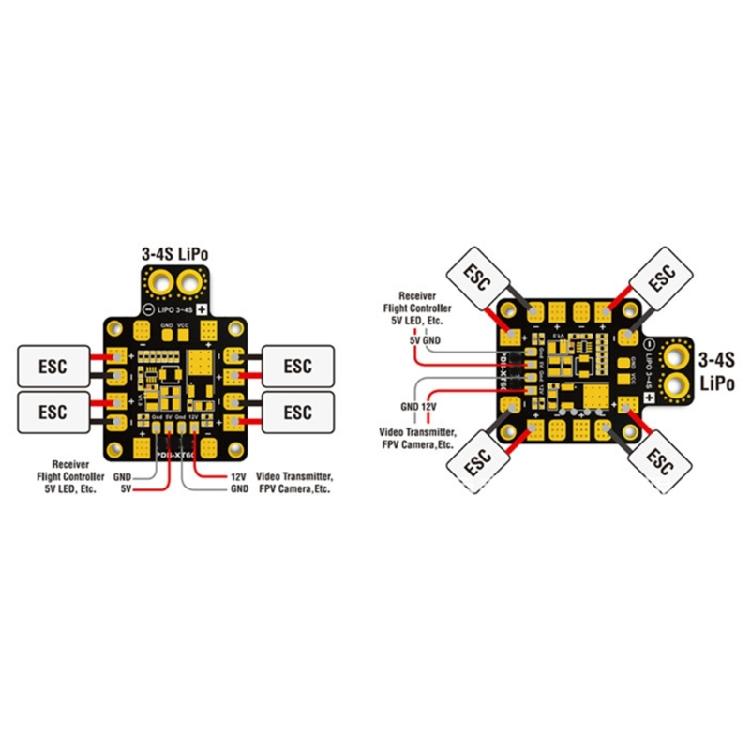 PDB-XT60 BEC 5V&12V Power Distribution Board for RC Airplane Multirotor FPV