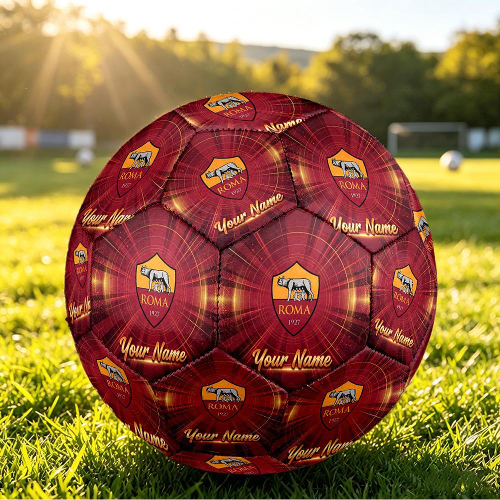 Personalized Size 5 Football AS Roma Pattern Outdoor Game Sports Ball Gift