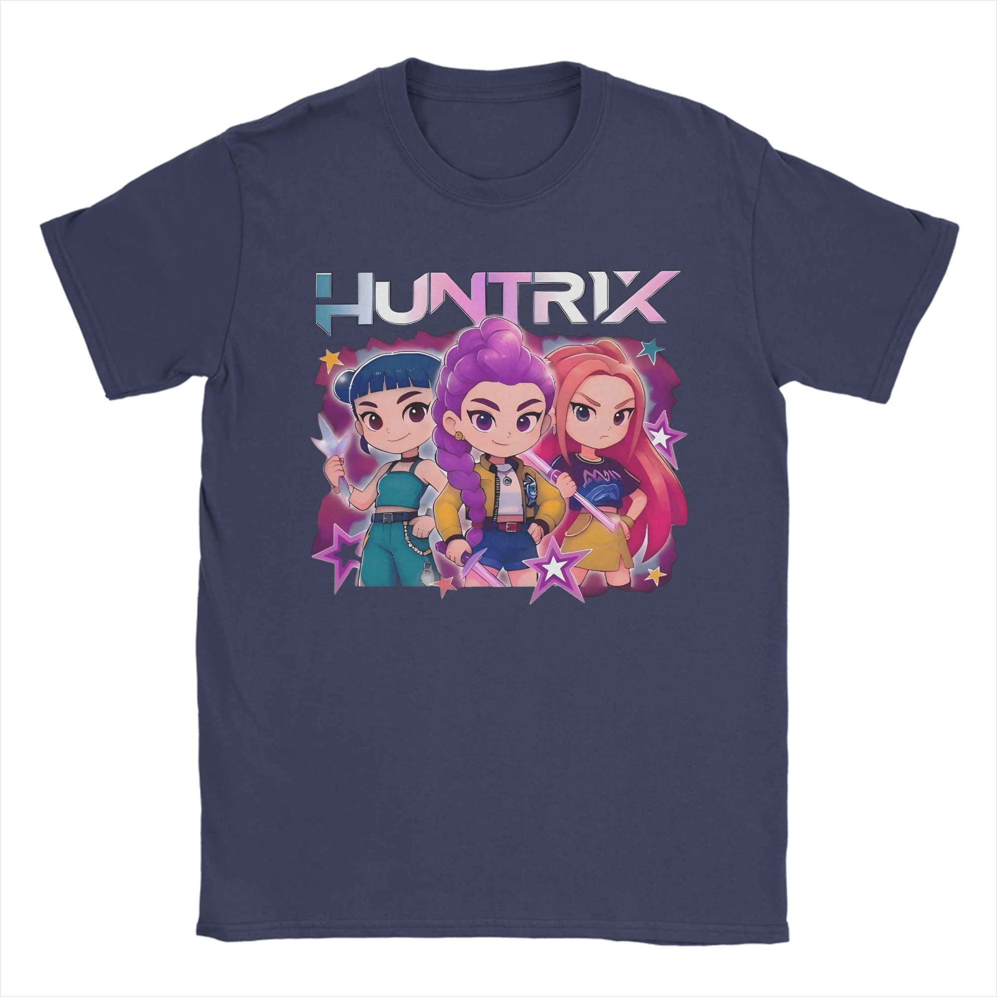 

Kpop Demon Hunters Huntrix Girl Mira Rumi Zoey T Shirts Men Cotton Humor T-Shirts O Neck Tee Shirt Short Sleeve Tops Printed 4XL