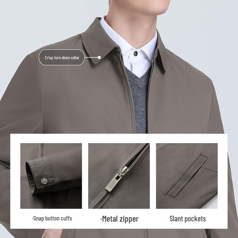 Landun Men's Windproof Anti-Wrinkle Executive Jacket