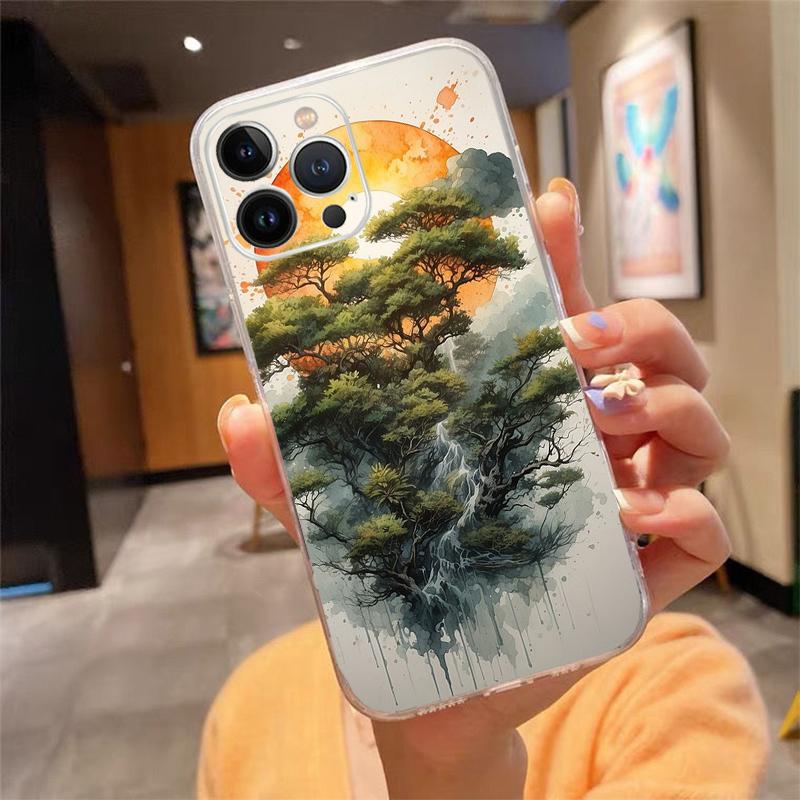 Chinese Art Landscape Painting Phone Case For iphone 17 Pro Max Air 16 15 14 13 Pro Max 15 16 Pro 15Plus