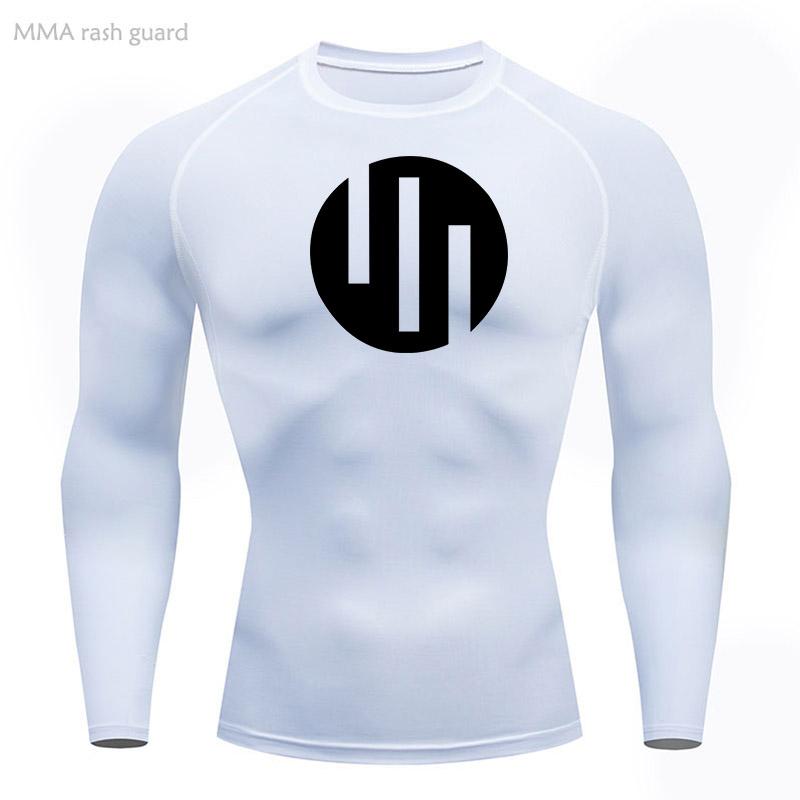 Running T-shirt Short Sleeve White Compression Shirt Men's Gym Exercise Quick Dry Sun Protection Sportswear Muscle Shirt 4XL