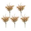 5/12Pcs Fall Artificial Violet Flower Realistic Fake Silk Flower Home