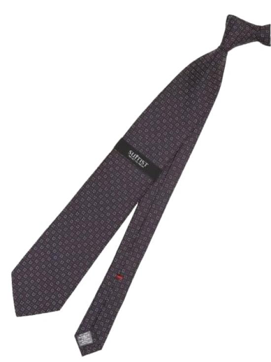 [Takakyu] Seven-fold Tie, 100% Silk, Regular Tie, 8.5cm Wide, Brown, 110302813304323, Free Size