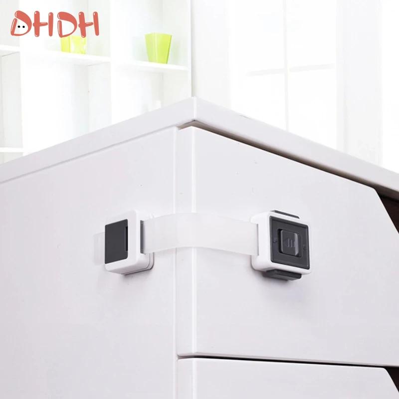 1-8PCS Child Safety Lock  Drawer Lock  Baby Proofing Products Proof Drawer Oven Door Locks Adjustable Length Easy To Install