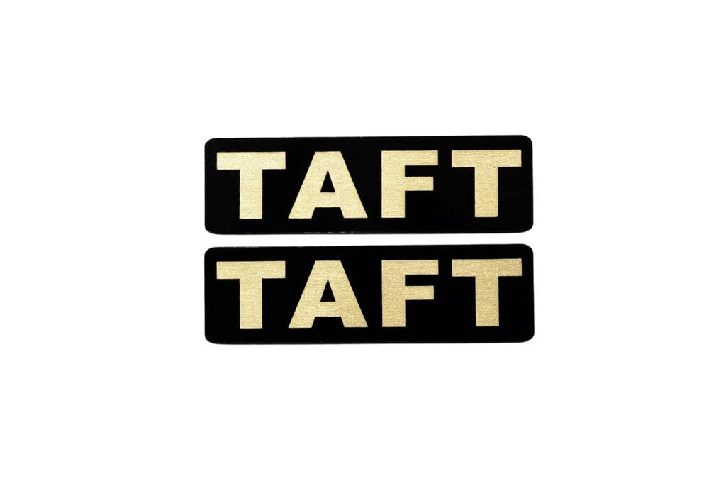 EEE-214-3 TAFT Schwarz Gold Acryl 2 Schicht Aufkleber Daihatsu Taft Custom Frühe Periode Späte 2 Stück Satz