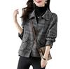 Petite Korean-Style Plaid Bouclé Wool Jacket - Spring/Autumn 2026 Collection
