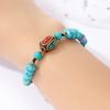 Ethnic Style Hand-woven Retro Color Beaded Bracelet Tibetan Pure Copper Bracelet Bell Antique Hand Rope Women's Jewelry