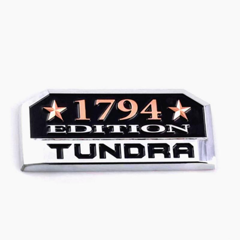 3D Aluminum Platinum Tundra Badge 1794 Edition Tundra Emblem Car Door Decals Fender Stickers For Tundra Car Styling Accessories