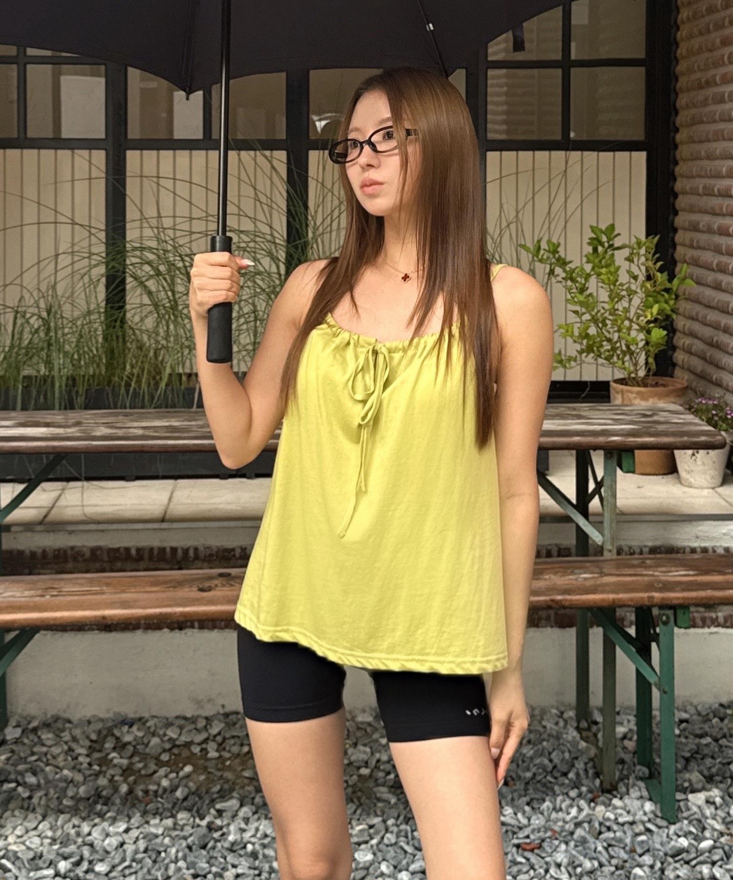 Ingi Active Shirring String Sleeveless Olive One