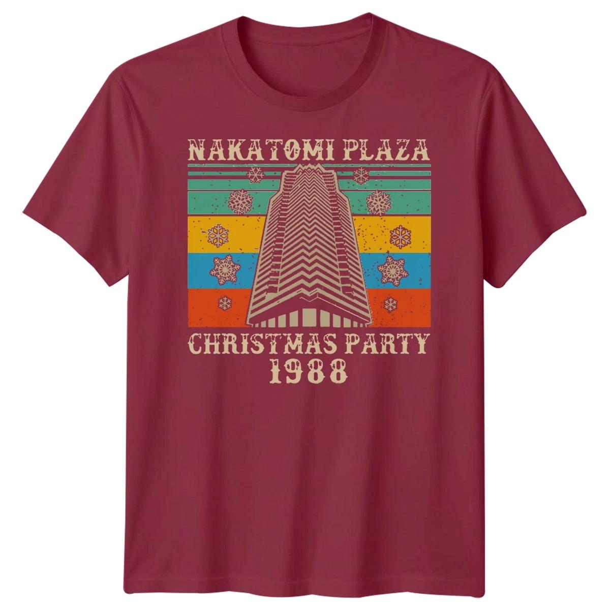 Nakatomi Plaza Christmas Party 1988 T shirt Xmas Retro Vintage Men Women Tee #6 S