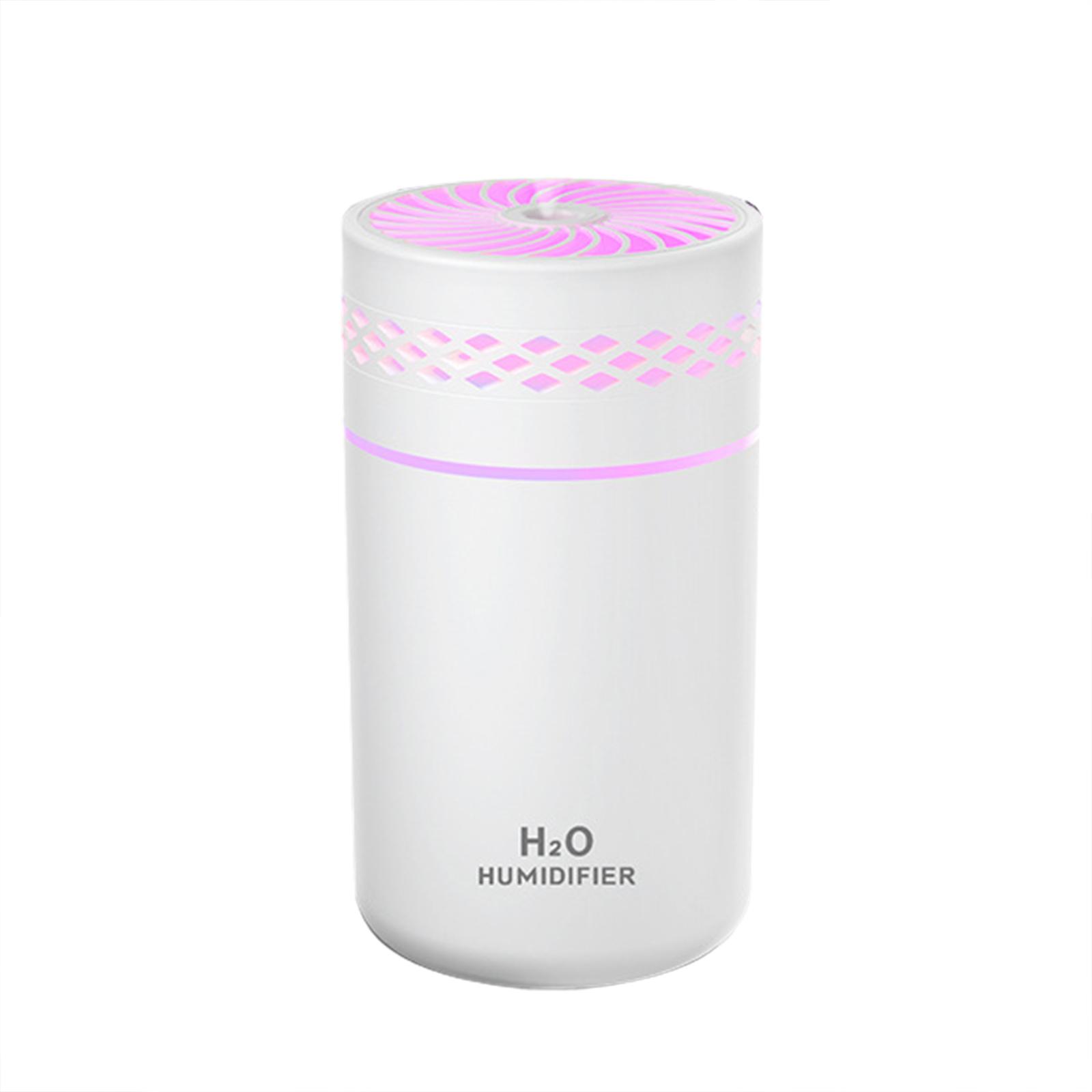 Car Humidifier, Portable Air Humidifier USB Charging Household Desktop Humidifiers, Small Personal Silent Humidifier For Car, Home, Office, Bedroom Classic white ambient light