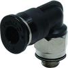 PISCO PL4-M5M Tube Fitting Mini Elbow, Space-Saving One-Touch Pneumatic Fitting, 4mm OD Tube X M5 Thread