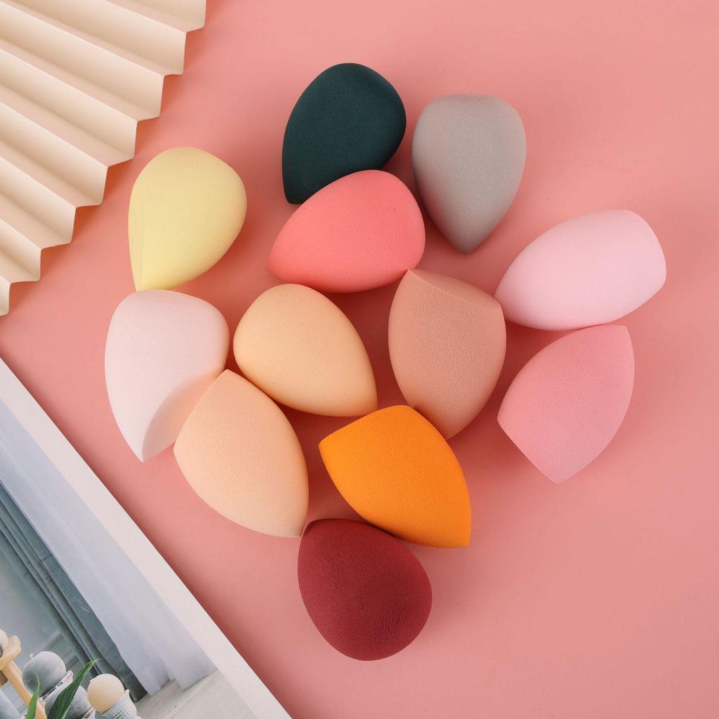 Sada Beauty Blenderů bez latexu: Houbičky na make-up ve tvaru kapky s úložným boxem - 4 houbičky s vysokou elasticitou