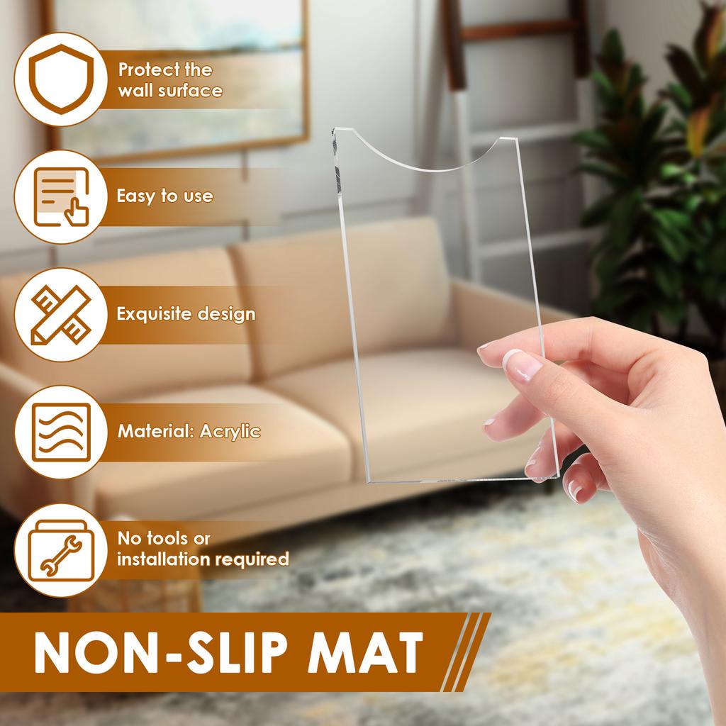 6/4 Stück Transparente Sofa-Abstandshalter 5 mm Dicke Acryl Universal Wandabstandshalter Funktionale Rutschfeste Bettenstopper zum Schutz der Wände