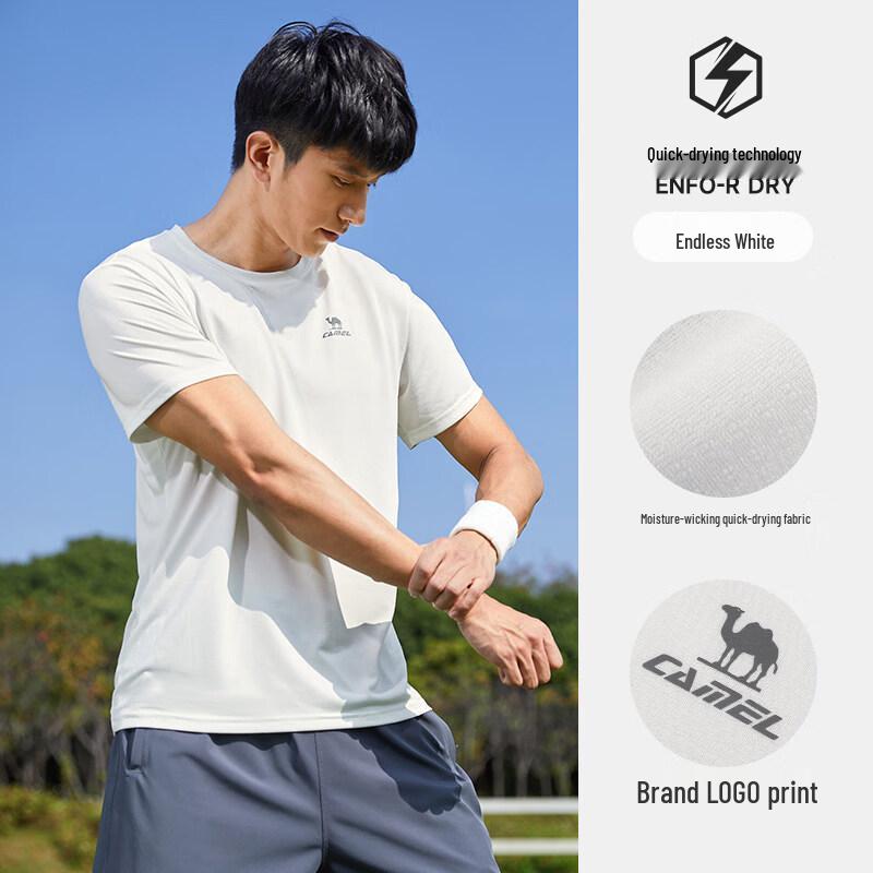 Camel Men s Functional Round Neck Short Sleeve T-Shirt