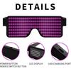 Led Party Glasses Multilingual USB Charge Led Flashing Luminous Eyewear Christmas Concert Birthday Party Holiday Glow Sunglasses