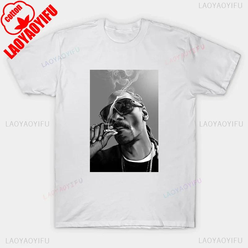 

Хип-хоп звезда Snoop Dogg Футболка Креативная футболка с принтом Топ Мужская Женская Диджей Модная футболка Рок Кид Харадзюку Футболки Мужская Хлопковая одежда 4XL