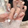Handmade Wearable Nails with a High-End Feel, Cat-Eye Nail Art, Versatile and Luxurious, Travel-Friendly, Brightening Effect, Handmade Nail Art