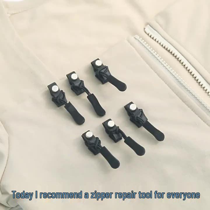 Universal Metal Zipper Repair Kit for Backpacks, Jackets, and Clothes - Tool-Free Detachable Heads