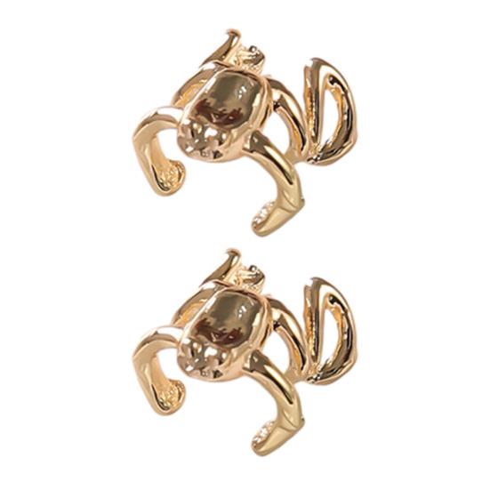 

36925 пар серег в форме лягушек, клипсы, сплав, гальваническое покрытие, бижутерия 1 Pair золотистый