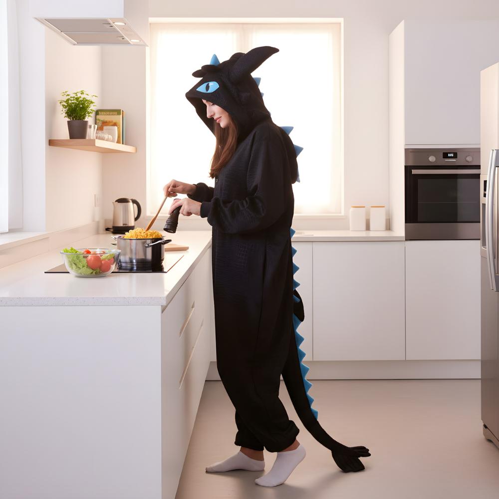 Pijama Mono Kigurumi Disfraz Bocón Azul Xl: 175 - 185Cm