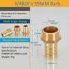 Pagoda Connector 6 8 10 12 14 16 19mm Hose Barb Connector Hose Tail Thread 3/4 BSP Thread PC Male Brass Water Pipe Fittings