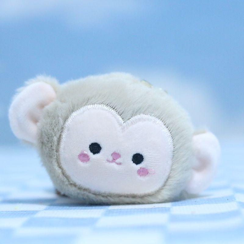 

Плюшевые Уютные Короткие Брелоки-Животные с Милыми Плюшевыми Куклами Слон, Кошка, Обезьяна Light Brown Monkey