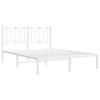 VidaXL Rama łóżka metalowa bez materaca i zagłówka biała 140x200 cm 376178