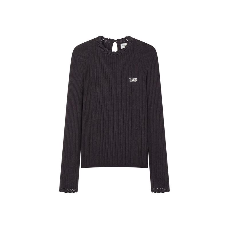 Teenie Weenie Bear Hand-Crocheted Textured Knit Sweater