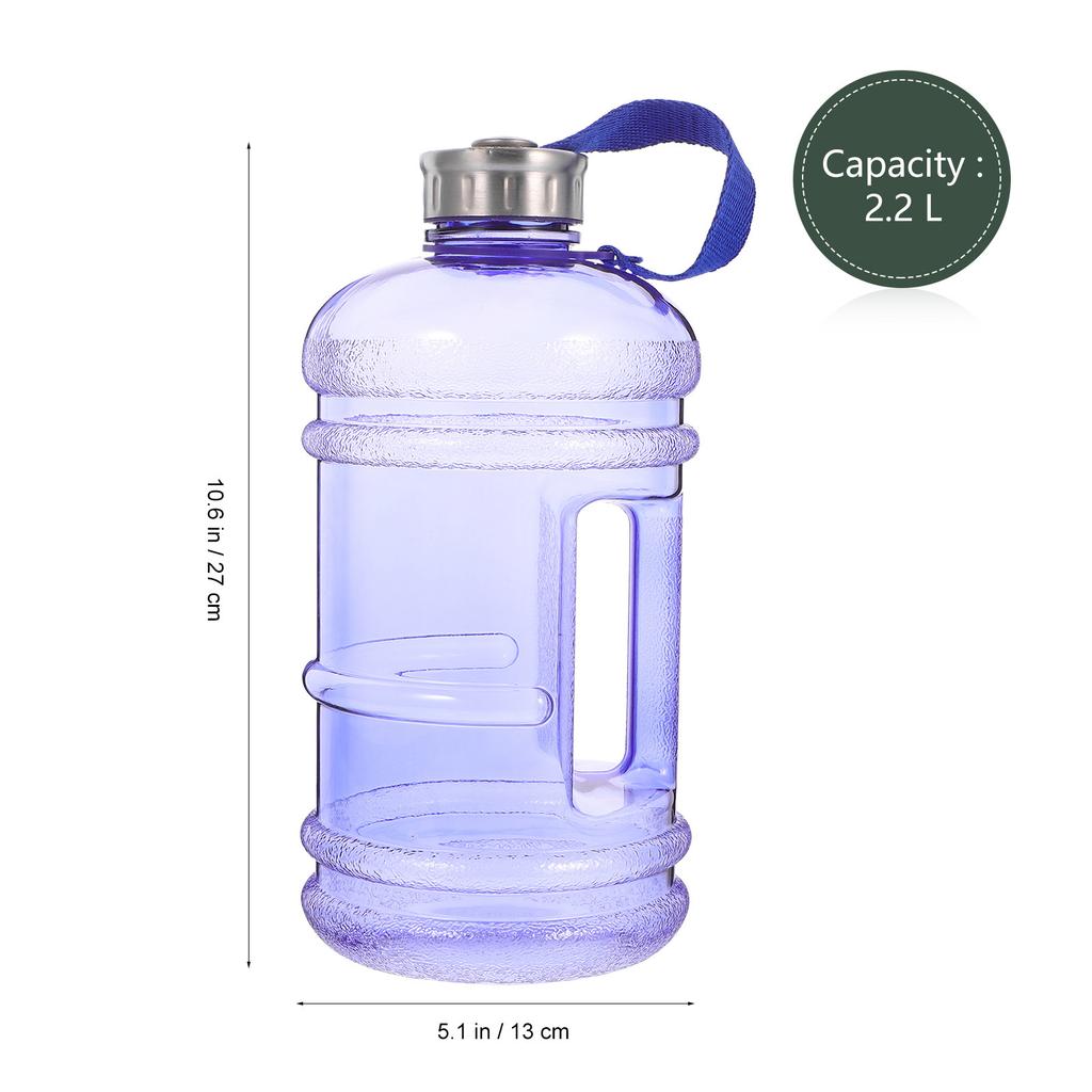 2,2L Sport-Wasserflasche Strapazierfähige Trinkflasche mit großem Fassungsvermögen und Griff für Sport, Wandern, Camping, Auslaufsicher