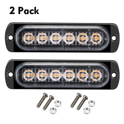 2 יחידות 12-24V LED Strobe נורות אזהרה אזהרה נורות מהבהבי חירום בר אור זהירות לרכב
