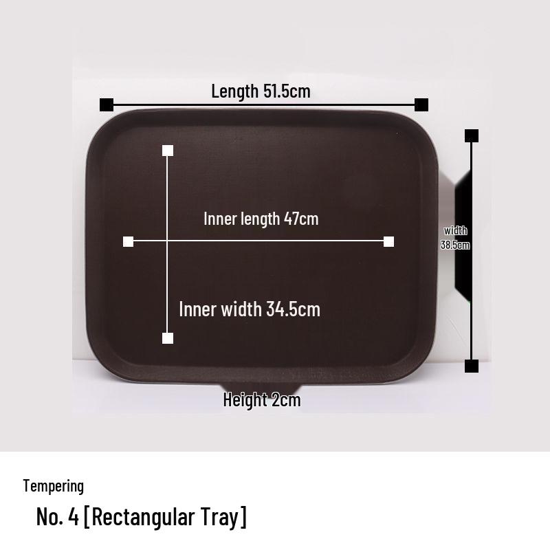 Extra Large Non-Slip Rectangular Serving Tray for Restaurants & Hotels