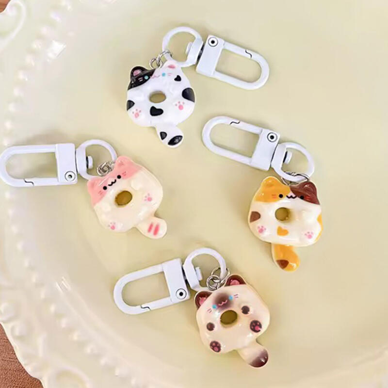 1 Box of 20 Petit Cat Donut Keychains