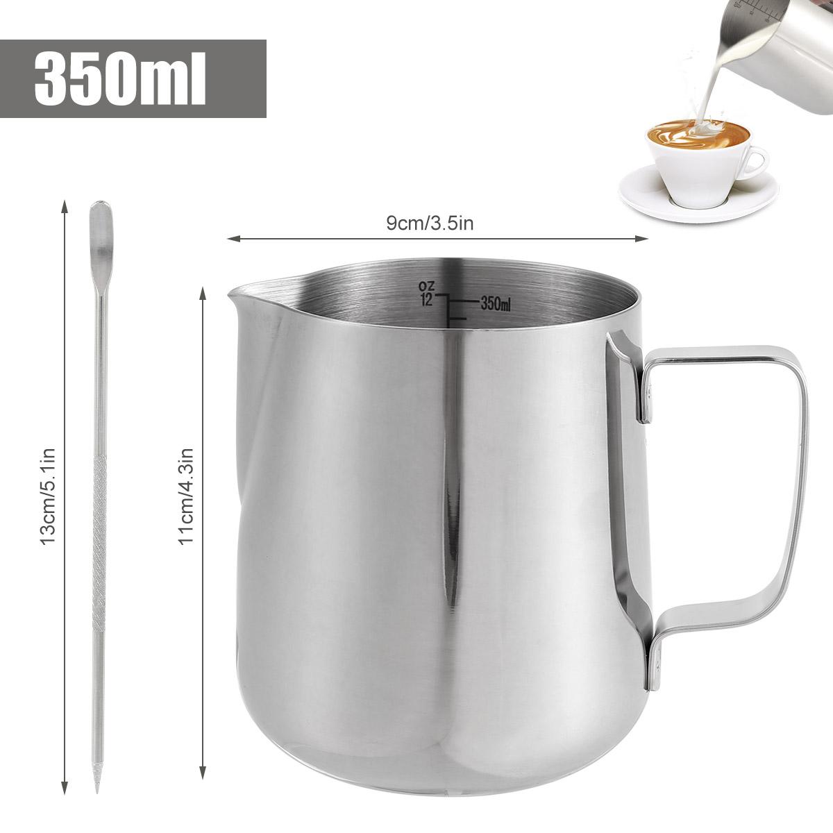 New Coffee Milk Frothing Pitcher 350/600/900ML Coffee Milk Frothing Jug Latte Art Milk Frother Pitcher Stainless Measurement Jug