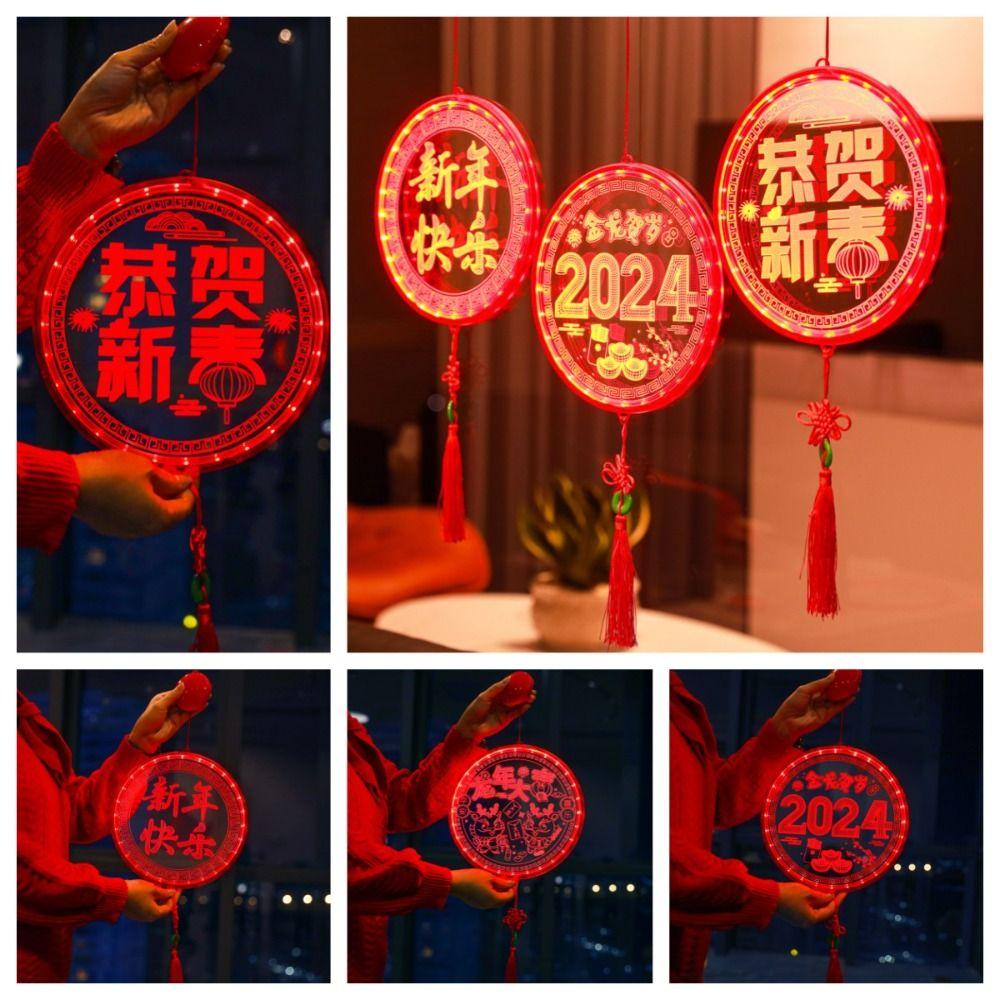 

Acrylic Spring Festival Window Lights Good Luck New Year Decorative Light Window Atmosphere Decor