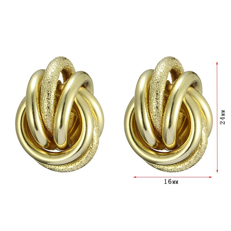 European and American INS retro style personalized design earneedle stainless steel earrings plated irregular love stud earrings
