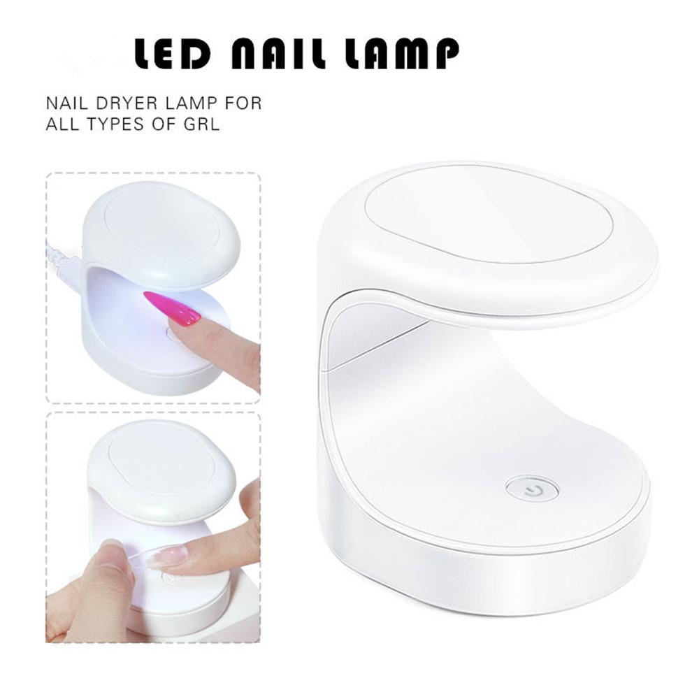 New Portable Mini LED Lamp USB Connection Gel Polish Curing Machine Nail Dryer White