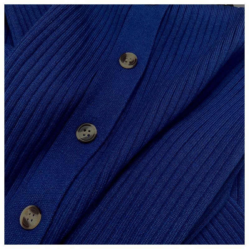 Women's Korean Style Slim-Fit V-Neck Knit Cardigan Sweater