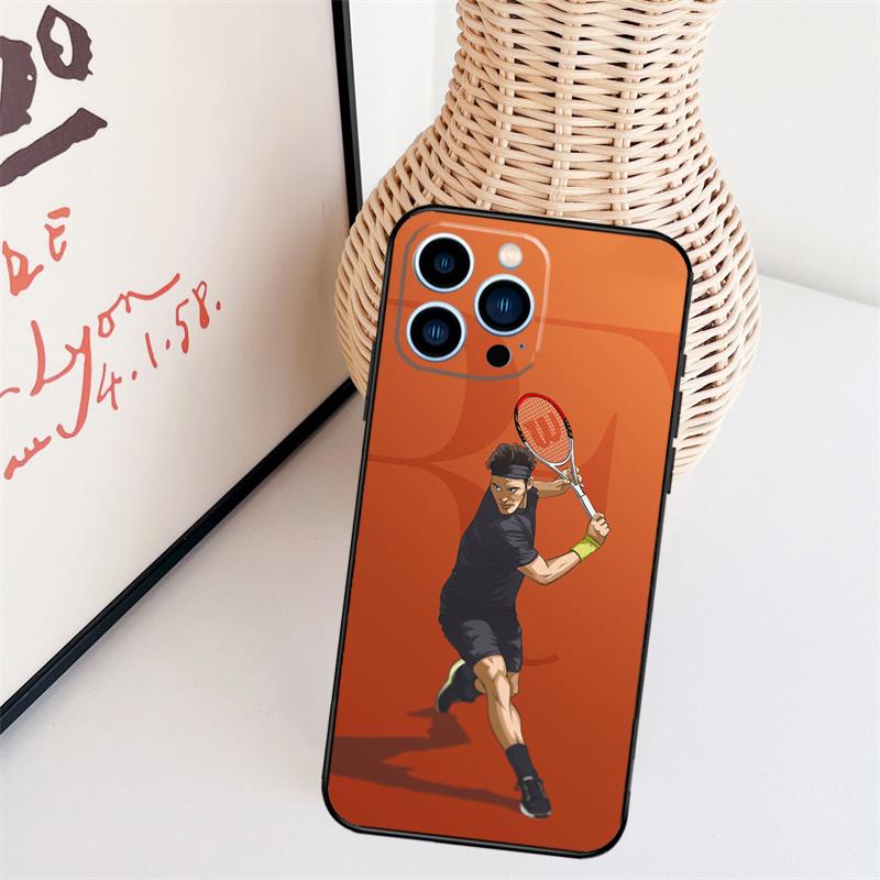 Tennis Roger Federer RF Cover Case For iPhone 14 Pro 11 16 15 Pro Max 12 13 Mini Plus XS X XR Funda