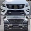 For Mercedes ML W166 2012-2015 Front Bumper Grille ABS Gloss Black Sport Mesh Grill  Tuning Accessories ML300 ML350 ML400