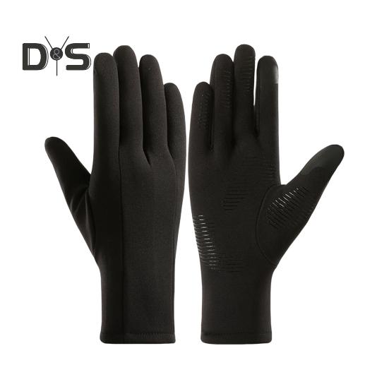 

Зимние перчатки для мужчин и женщин, термоперчатки для сенсорных экранов, ветрозащитные теплые перчатки для холодной погоды, велоспорта, пешего туризма XL чёрный