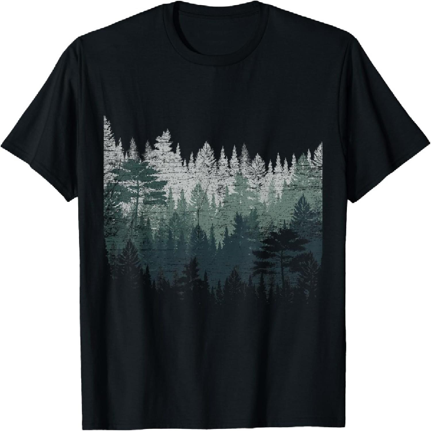 Night Nature Wildlife Trees Outdoor Forest T-Shirt XXXXXL разноцветный