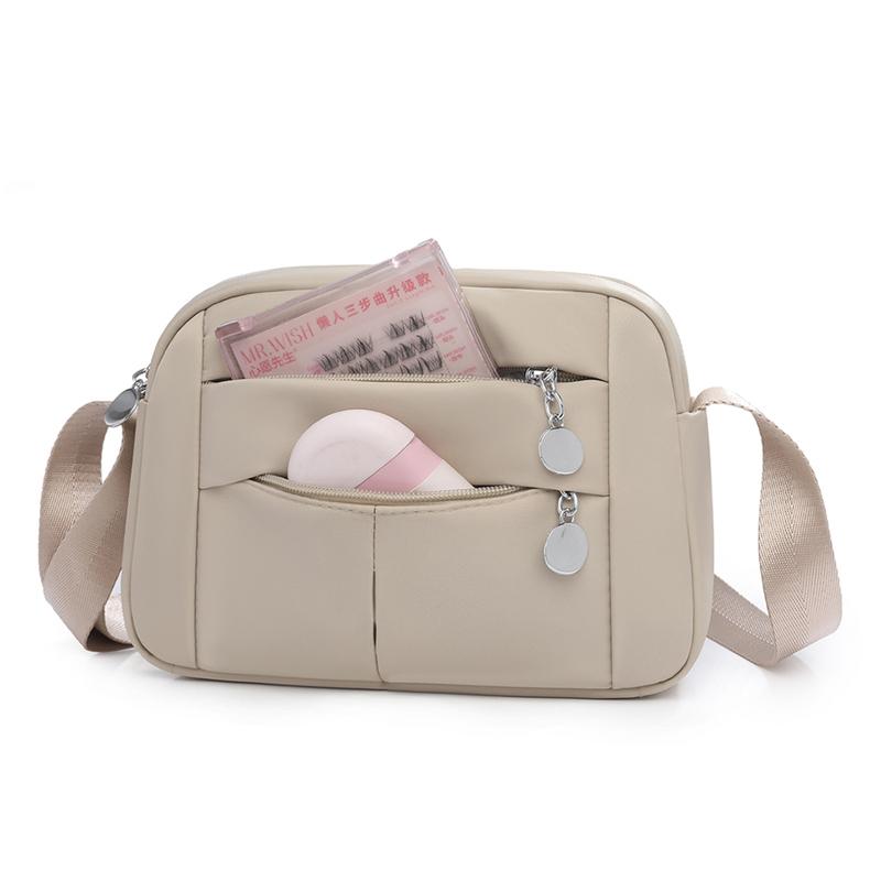 Women's Multi-Compartment Nylon Crossbody Bag Large Capacity Shoulder Bag