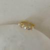 Niche Light Luxury Pearl Zircon Gold Open Ring Collection Female Simple Elegant Fashion Versatile Ring Ring
