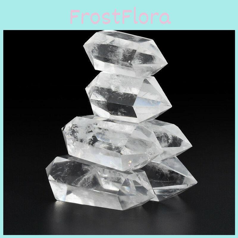 Fascinating Natural Clear Point Quartz White Crystal Raw Stone Terminated Wand Specimen For Unique Home Decor And Wellness