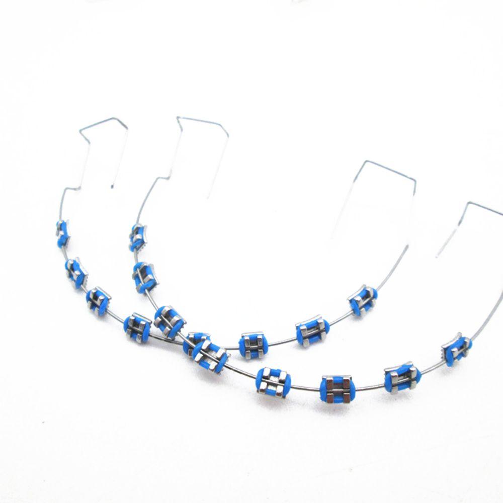 1 Pair Dental Decorations Temporary Tooth Decoration with Metal Wires Metal Bracket  Teeth