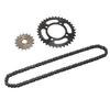 420 Chain Sprocket Set Steel 16T Front Engine Sprocket 34T Rear Sprocket with 60 Links Chain for