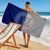Serviette de plage imprimée Karlsruher SC, Grande serviette douce à séchage rapide pour la plage, le camping, la natation